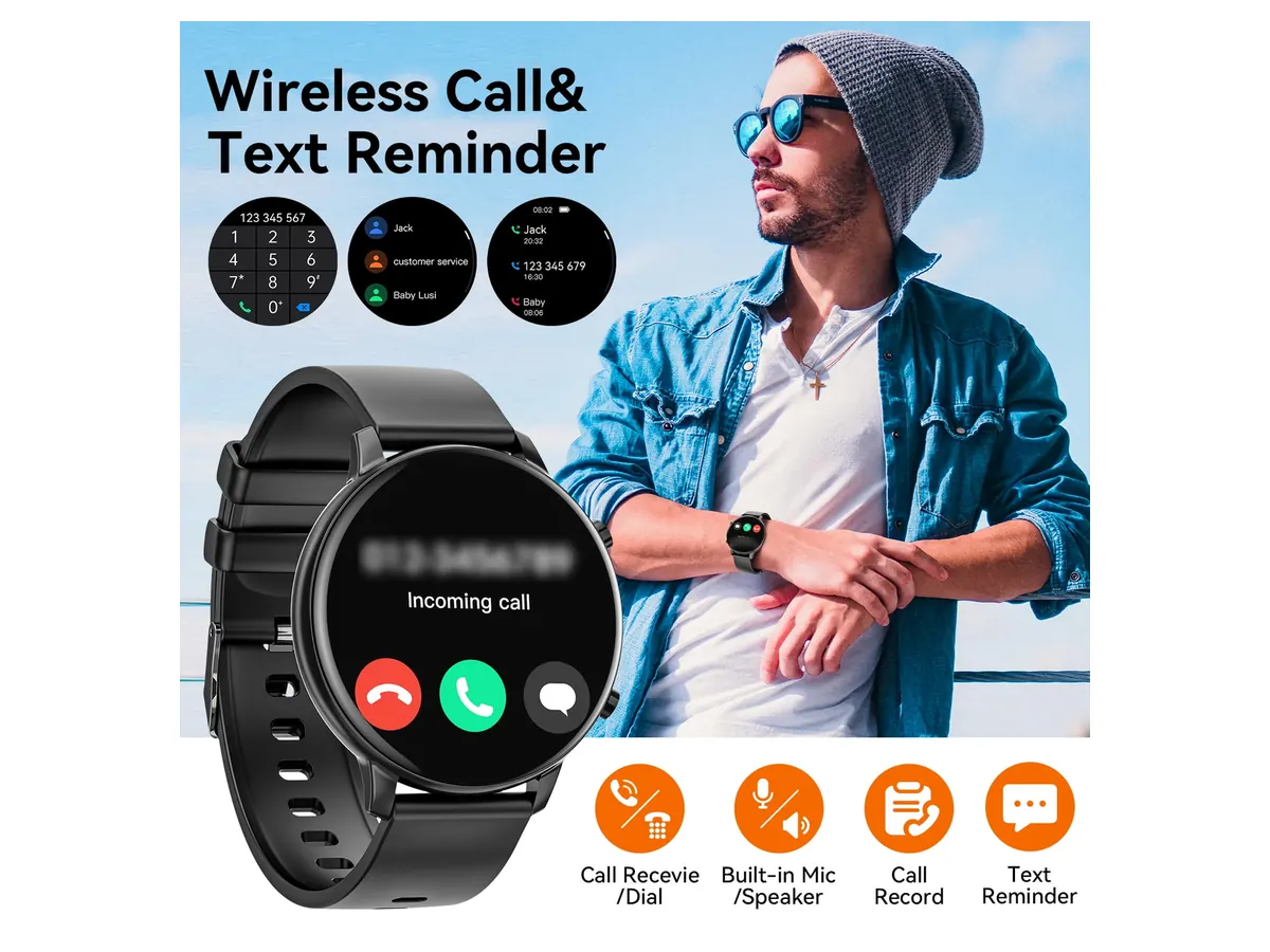 Bluetooth Calling with the Mingdaln 1.39-inch Men's Smart Watch