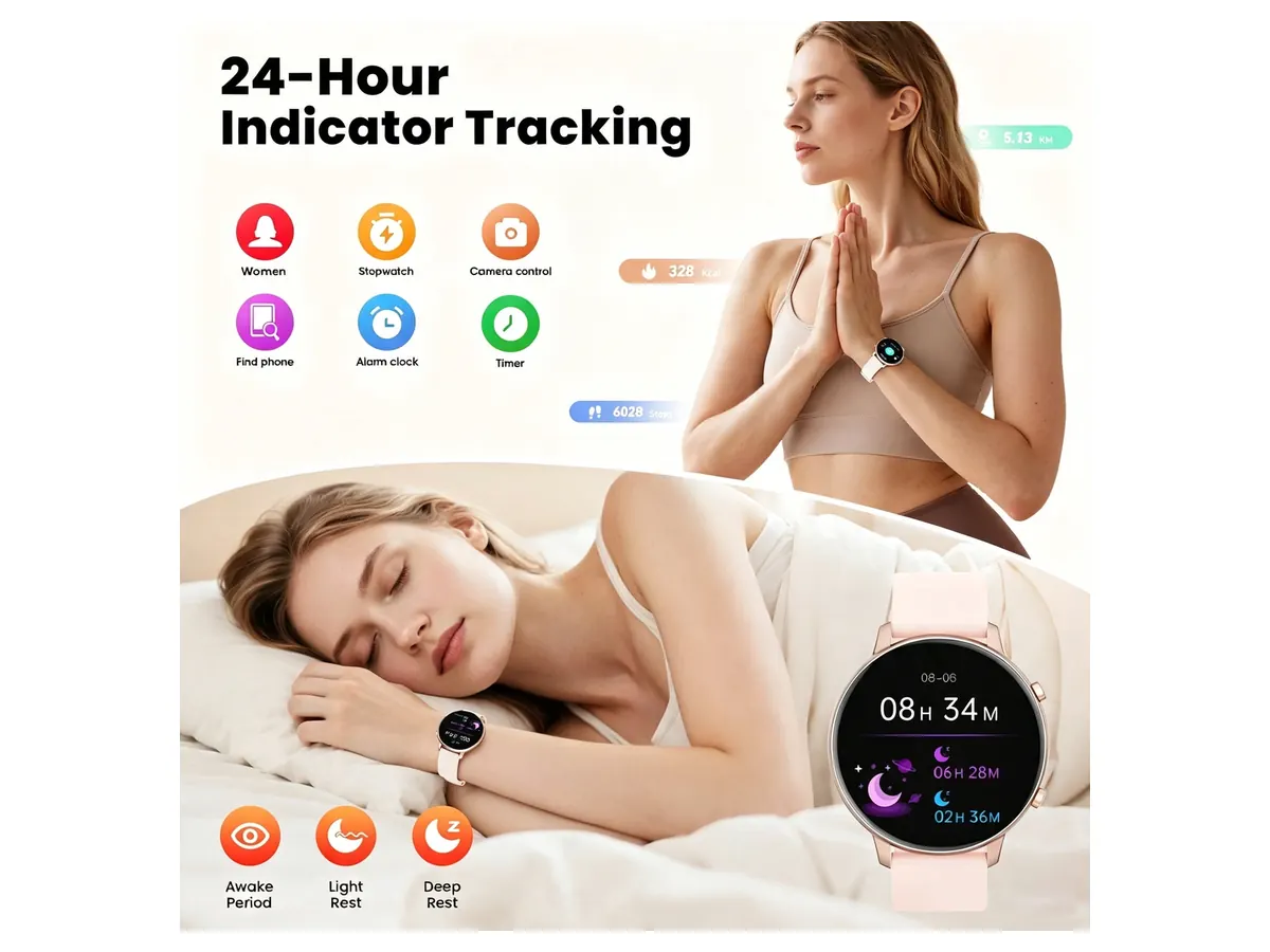 Activity Tracking with the Mingdaln 1.39-inch Women's Smart Watch – Gold