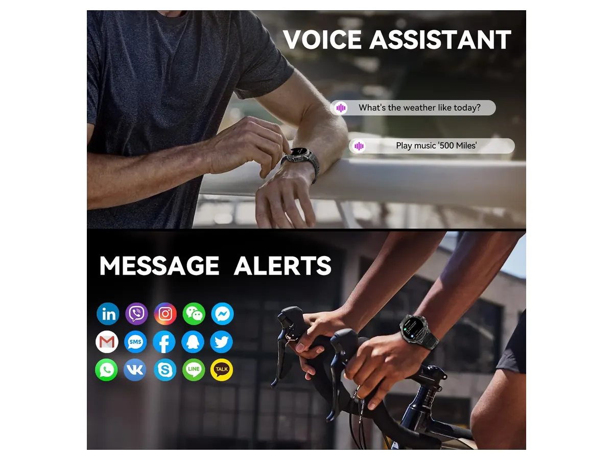 Bluetooth Calling with the Mingdaln 1.52-inch AMOLED Military Smart Watch