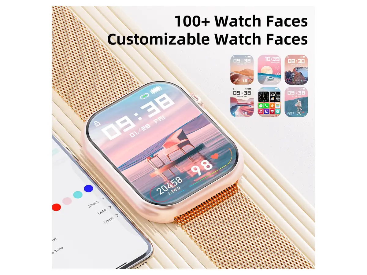 Mingdaln 1.85-inch 120-Sport Dual-Strap Smart Watch detail view 6