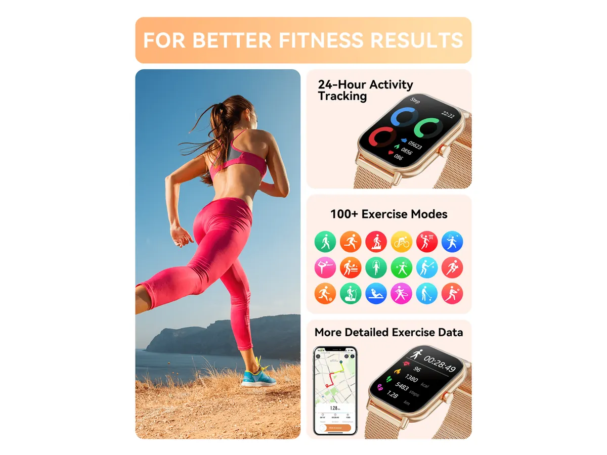 Activity Tracking with the Mingdaln 1.85-inch Dual-Strap Smart Watch