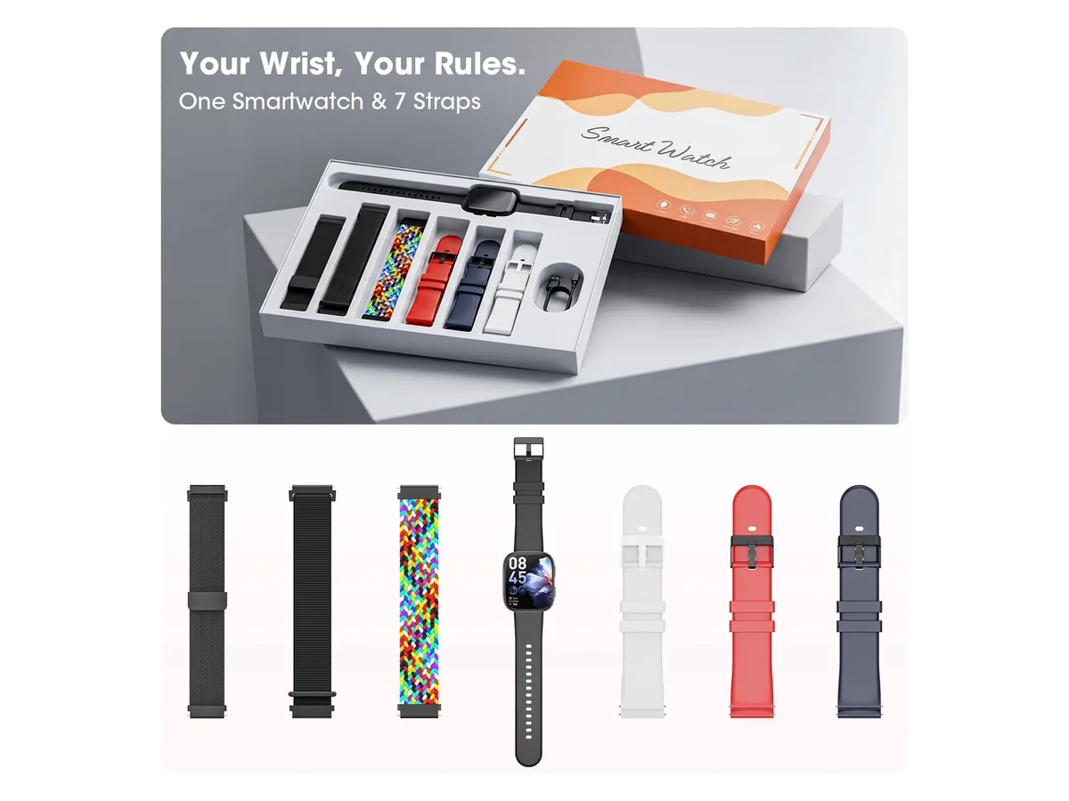 Band Options for the Mingdaln 1.85-inch HD 7-Band Smart Watch Set
