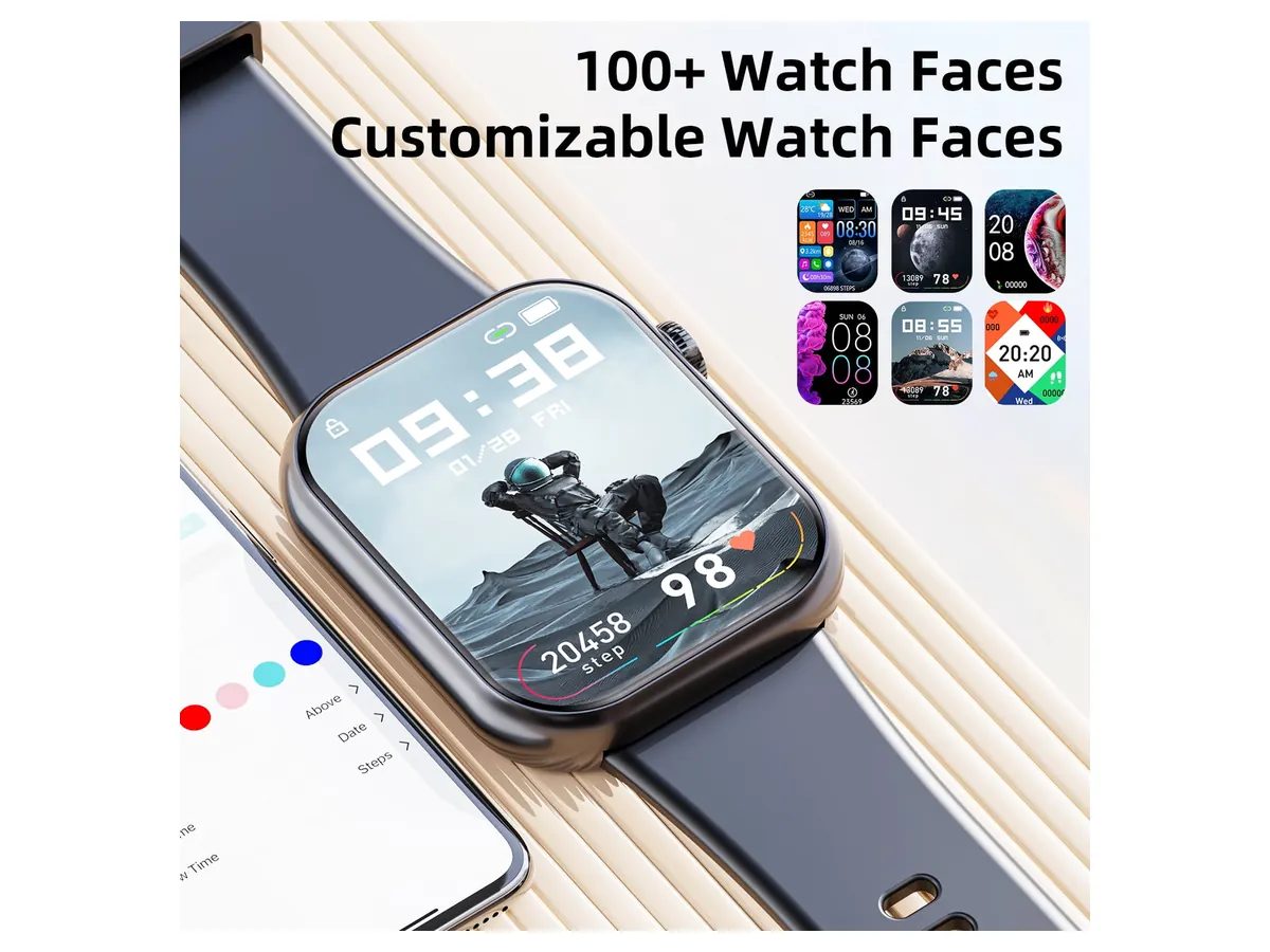 Display and Everyday Controls on the Mingdaln 1.85-inch HD Smart Watch