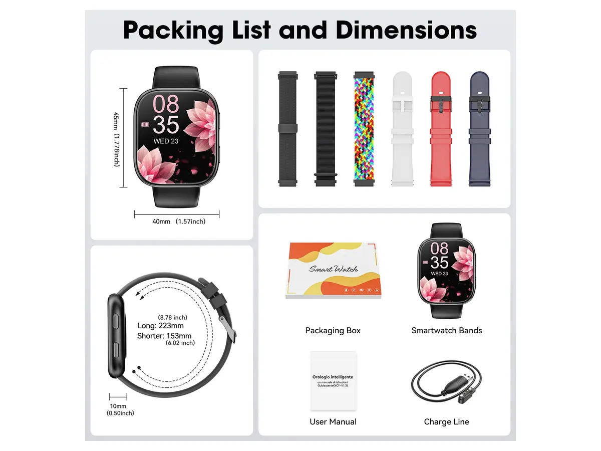 Mingdaln 1.85-inch AMOLED 7-Band Smart Watch detail view 6