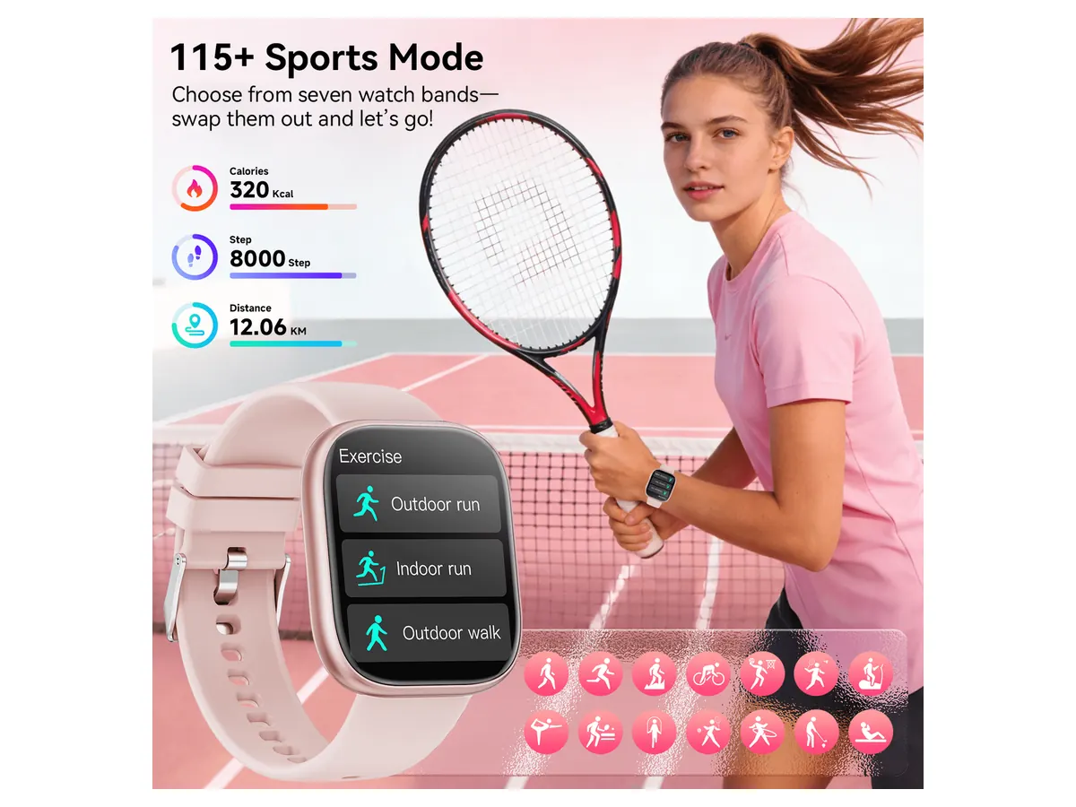 Mingdaln 1.85-inch AMOLED 7-Band Smart Watch detail view 5