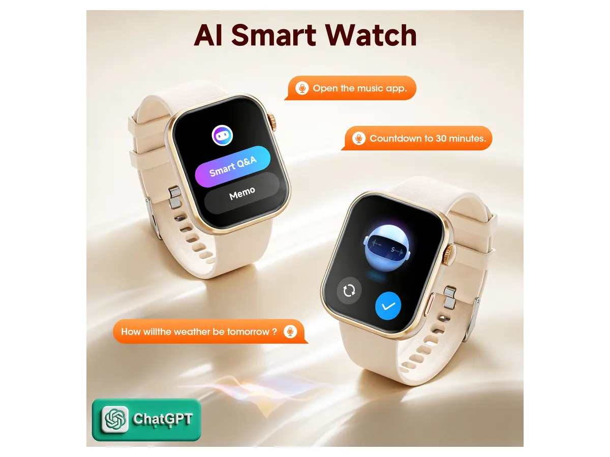 AI and Connected Features on the Mingdaln 1.95-inch AI Smart Watch
