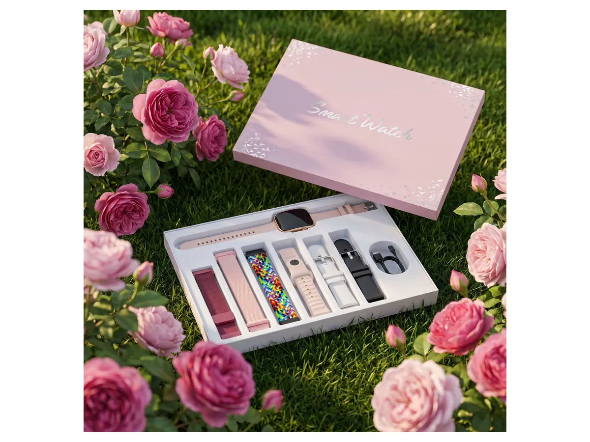 Gift-Set Presentation for the Mingdaln 1.91-inch 7-Band Smart Watch Set