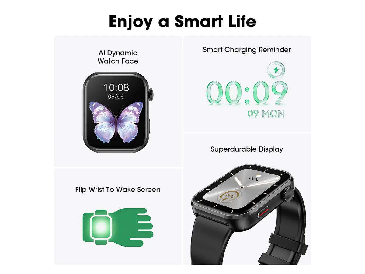Mingdaln 1.93-inch Metal-Body Fitness Smart Watch detail view 3