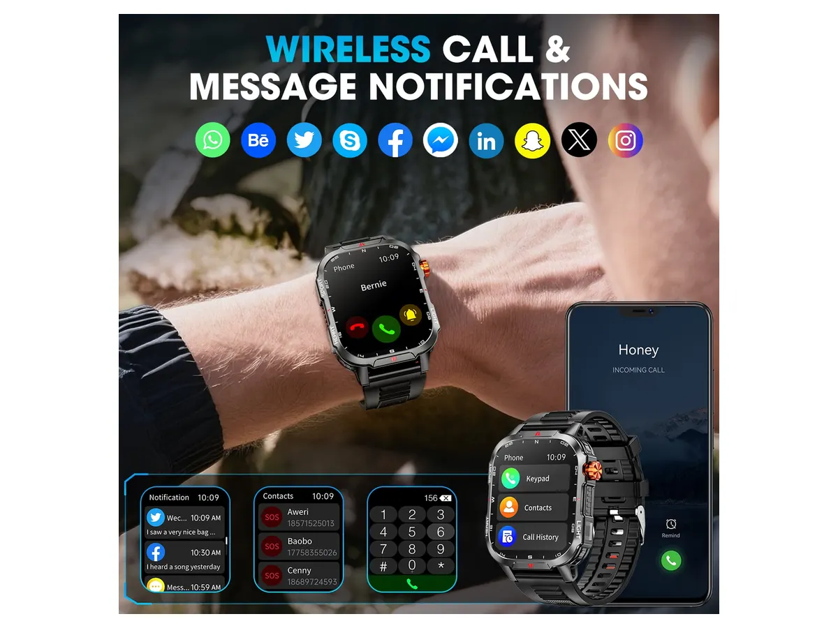 Mingdaln 2.01-inch HD 1100mAh Smart Watch detail view 2