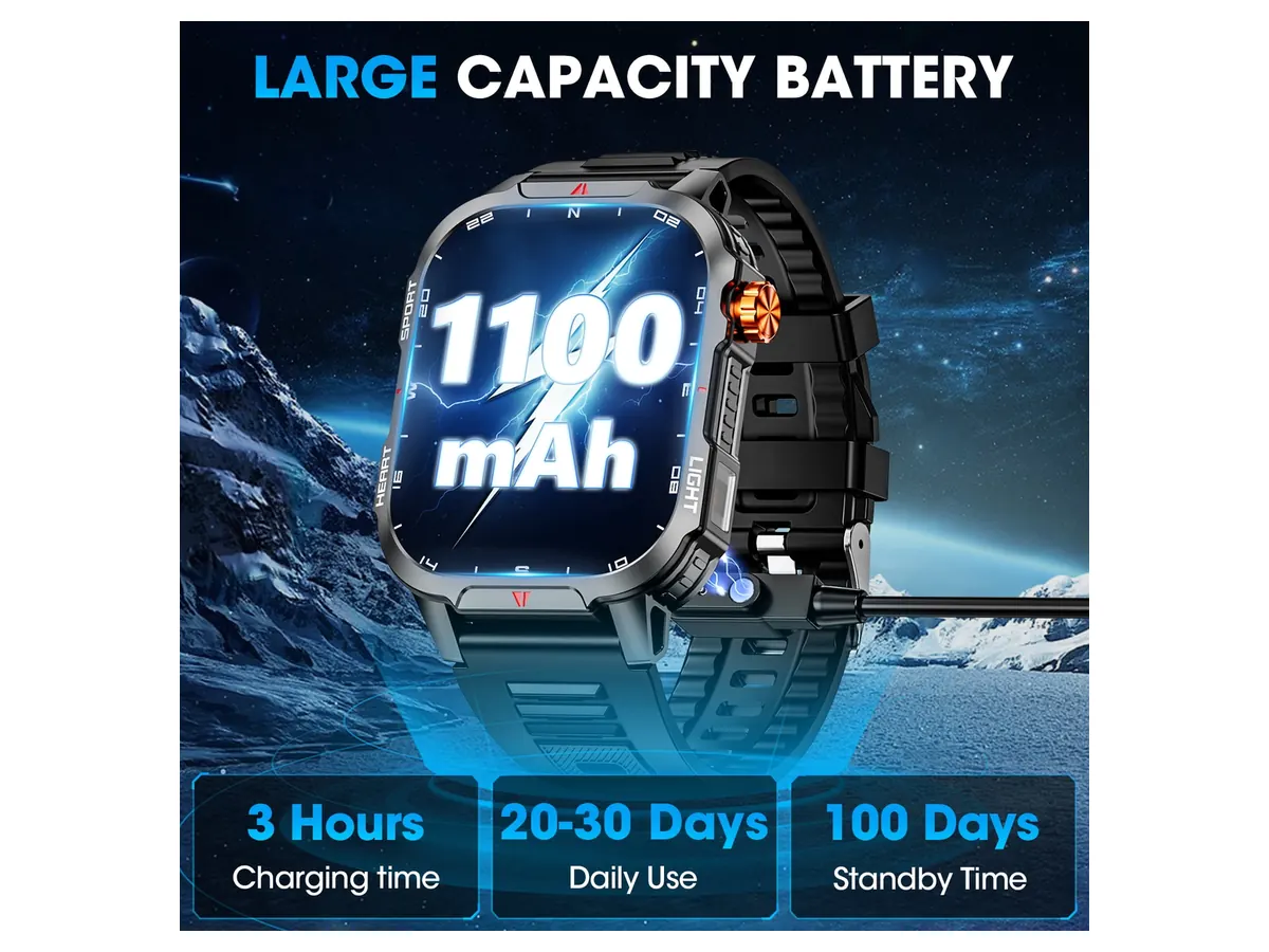 Mingdaln 2.01-inch HD 1100mAh Smart Watch detail view 3