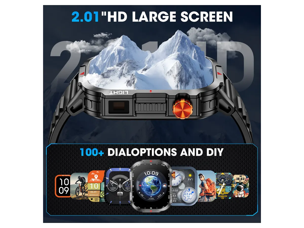 Mingdaln 2.01-inch HD 1100mAh Smart Watch detail view 4