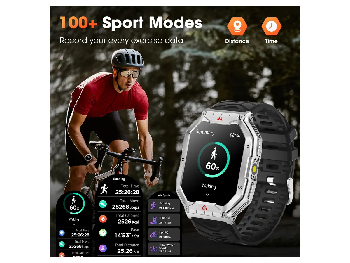 Mingdaln 2.1-inch AMOLED Military Smart Watch detail view 6