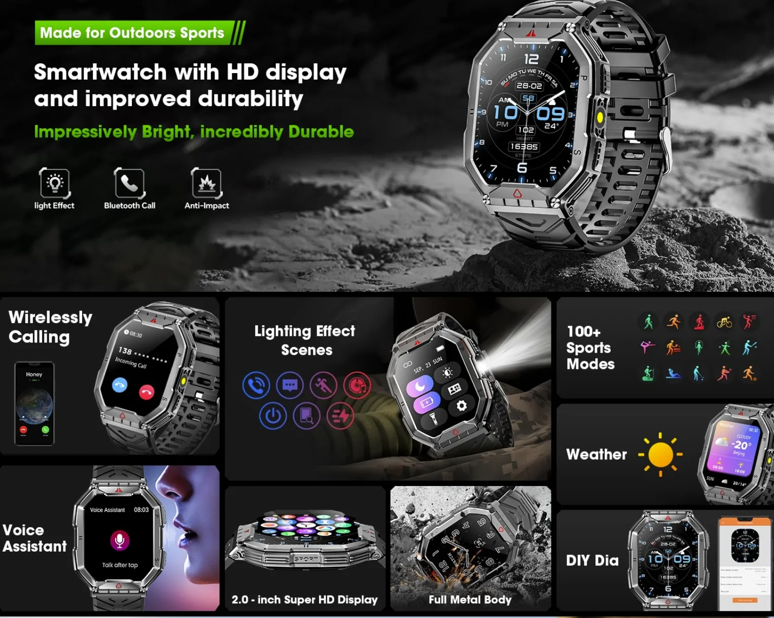 MingDaln Outdoor X rugged smart watch